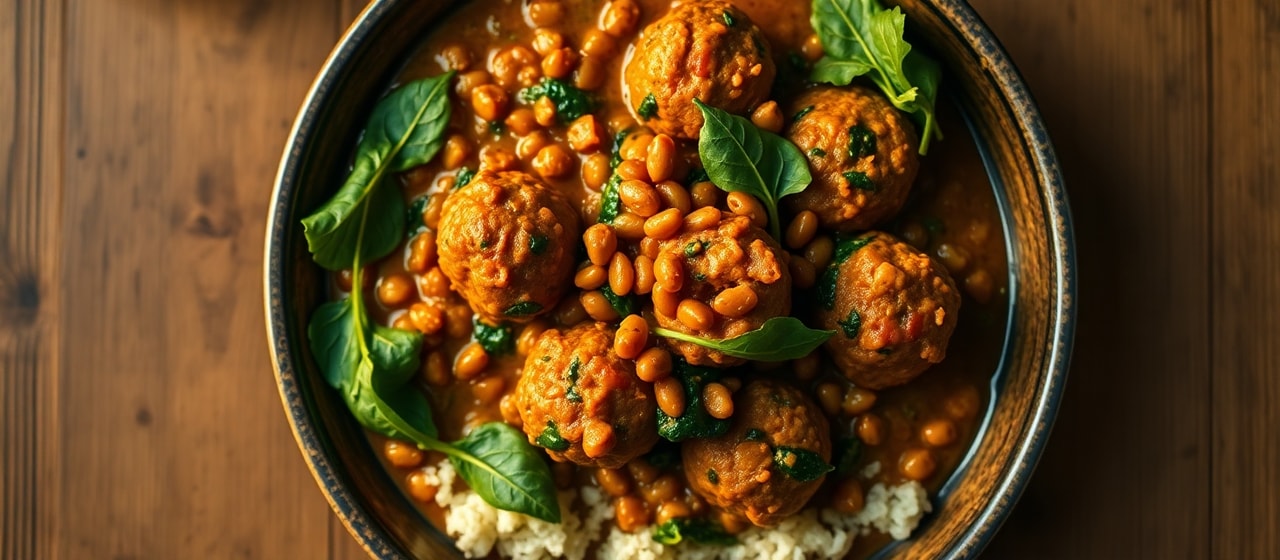 Spiced Lentil and Spinach Kofta Curry