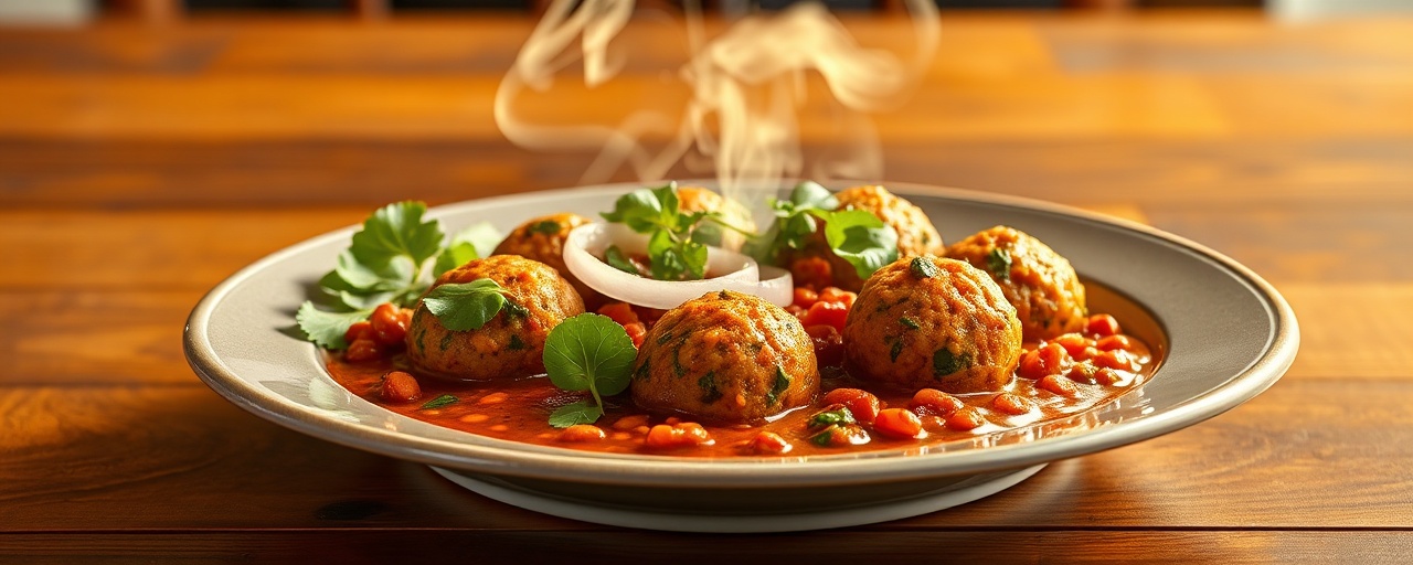 Spiced Lentil and Spinach Kofta Curry