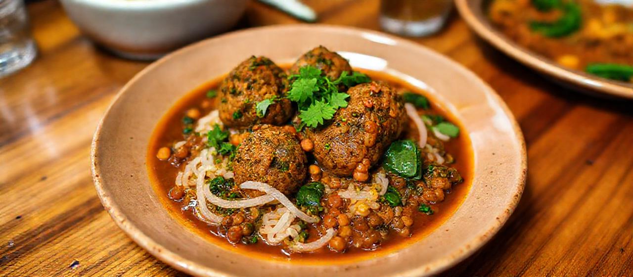 Spiced Lentil and Spinach Kofta Curry