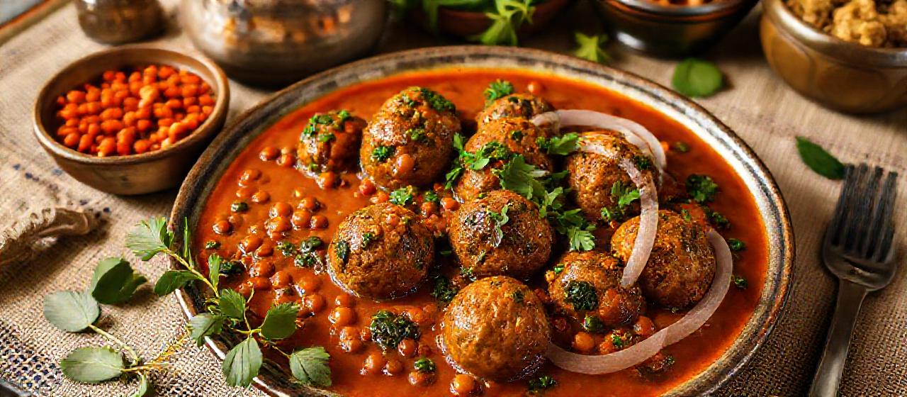 Spiced Lentil and Spinach Kofta Curry