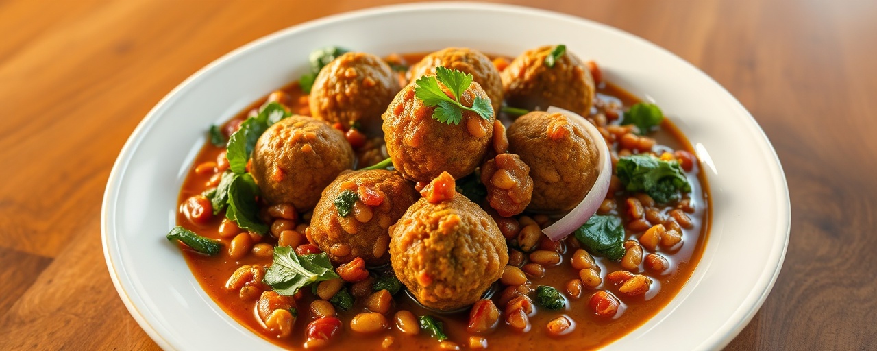 Spiced Lentil and Spinach Kofta Curry