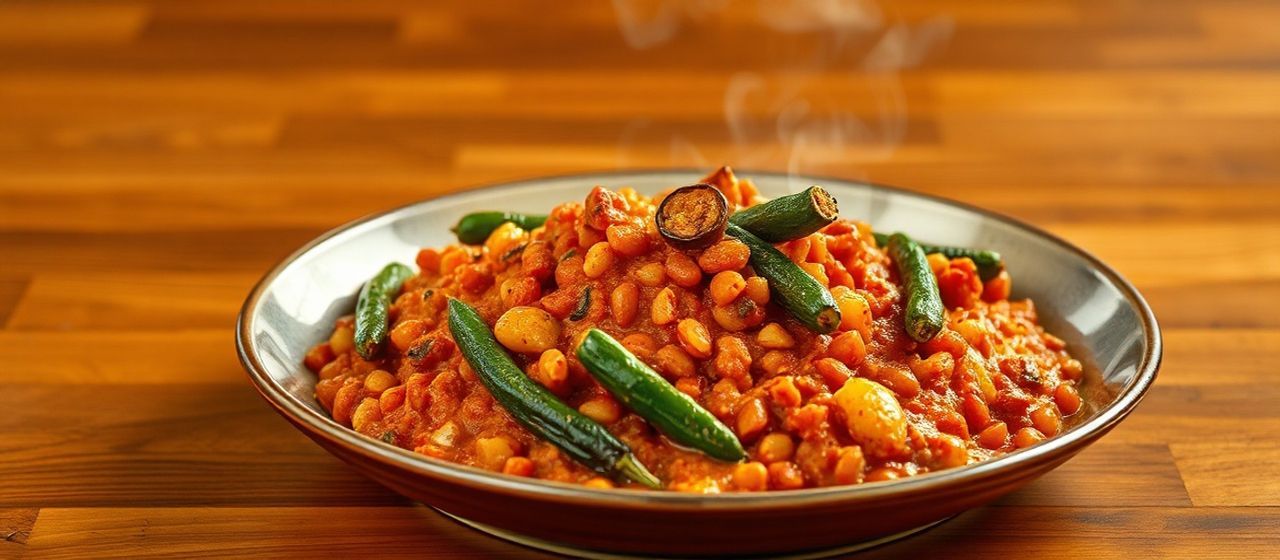 Spiced Red Lentil and Coconut Curry with Crispy Okra