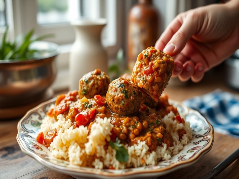 Spiced Red Lentil and Spinach Kofta Curry