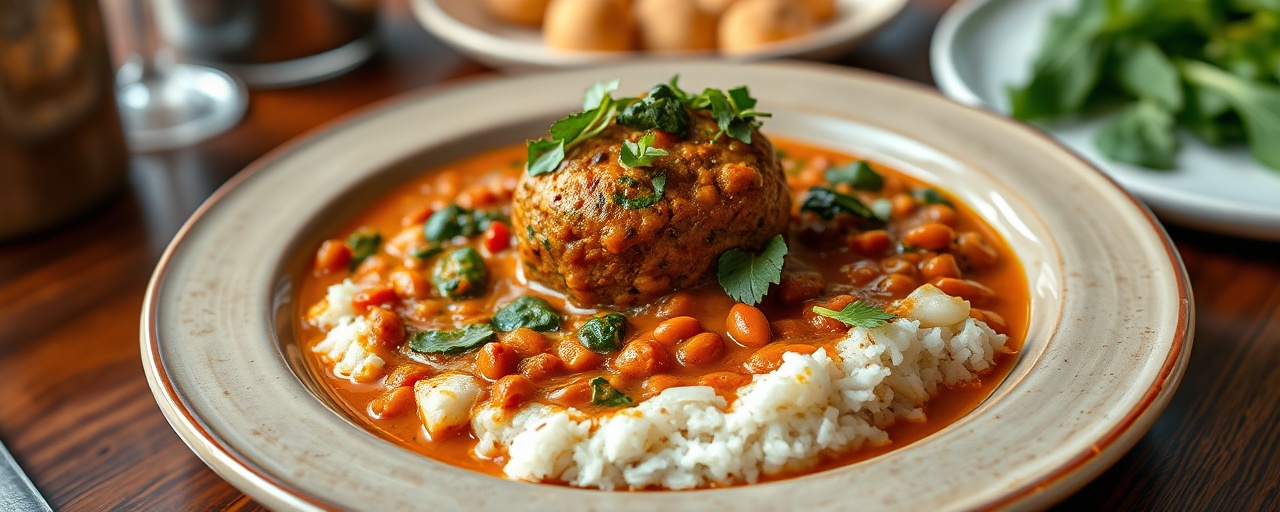 Spiced Red Lentil and Spinach Kofta Curry