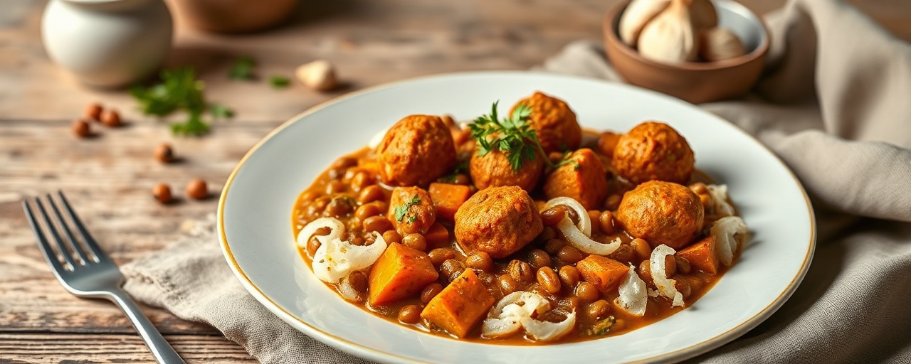 Spiced Sweet Potato and Red Lentil Kofta Curry