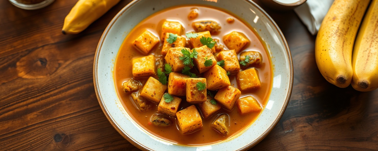 Spiced Tofu and Plantain Curry