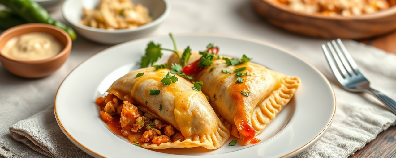Spicy Chicken and Poblano Empanadas
