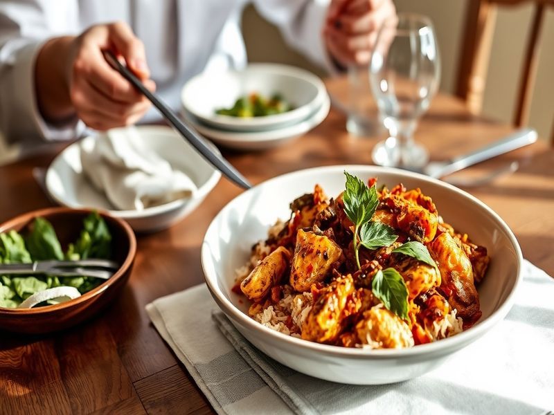 Spicy Coconut Chicken with Crispy Curry Leaves