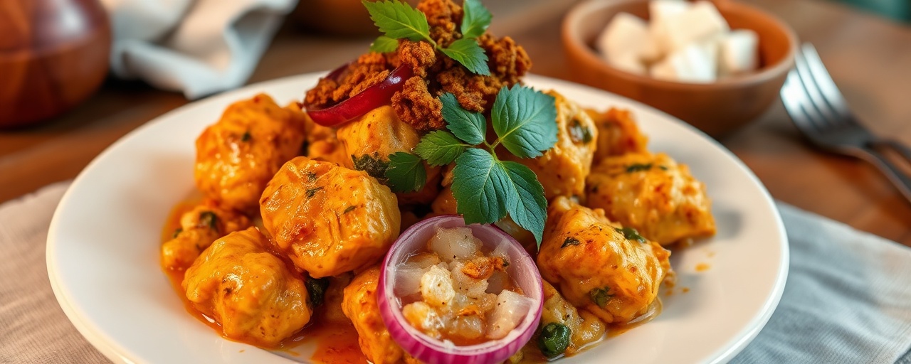 Spicy Coconut Chicken with Crispy Curry Leaves