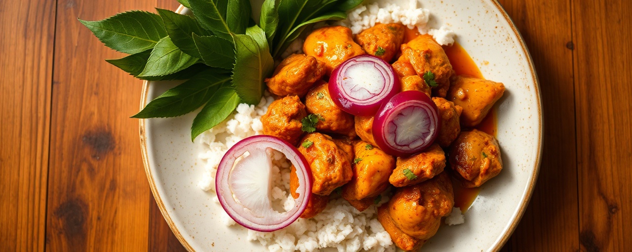 Spicy Coconut Chicken with Crispy Curry Leaves