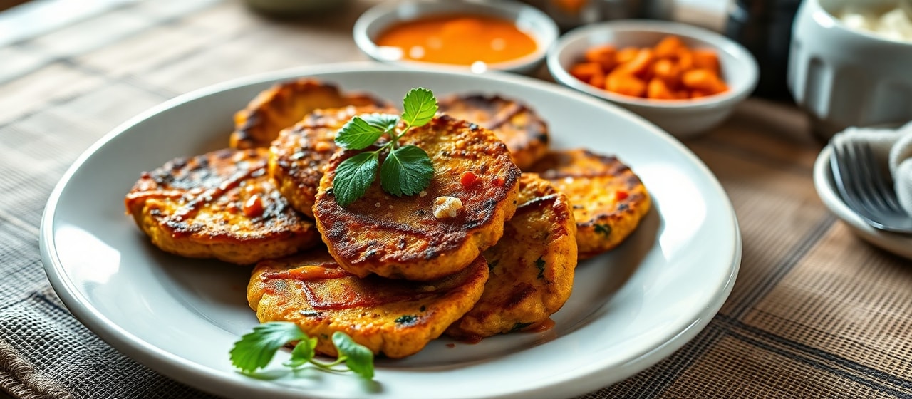 Spicy Gochujang Plantain Fritters