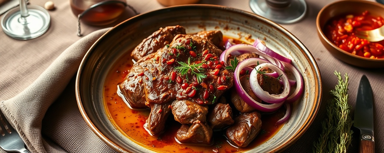 Spicy Greek Lamb and Harissa Skillet