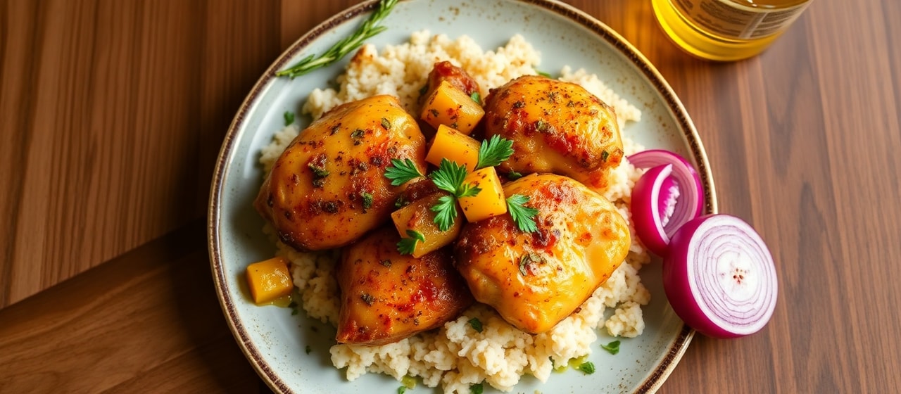 Spicy Pineapple Jerk Chicken Thighs