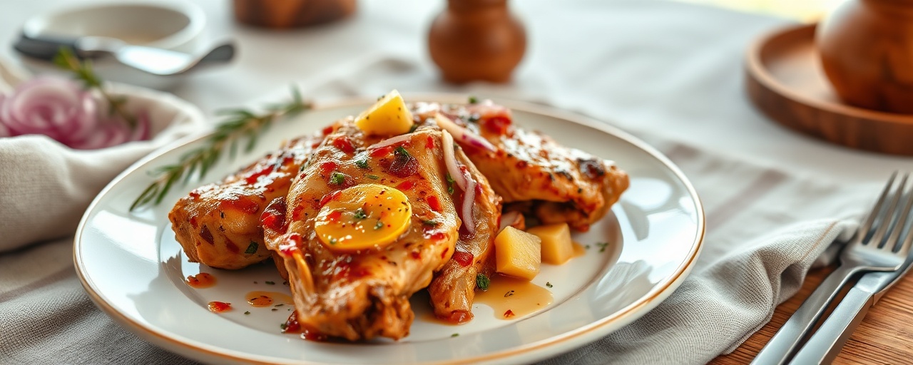 Spicy Pineapple Jerk Chicken Thighs