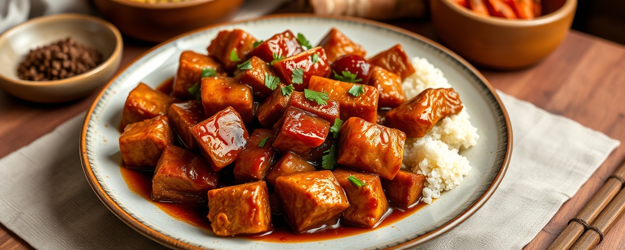 Spicy Slow-Cooked Filipino Pork Adobo-Gochujang