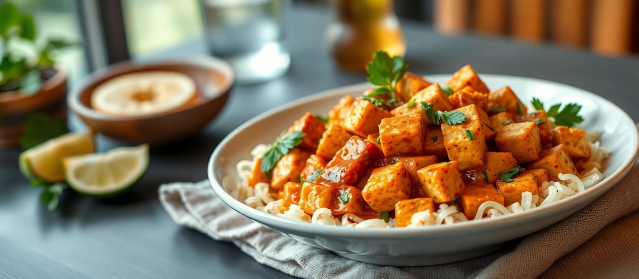 Spicy Thai Peanut Tofu Stir-fry