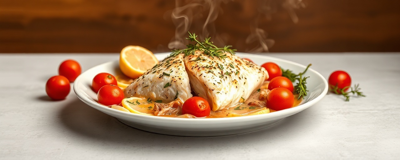 Spigola al Vapore con Olio Aromatico all'Arancia e Cardamomo