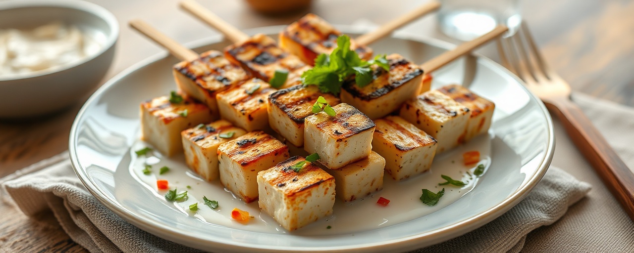 Sri Lankan Charcoal-Grilled Tofu Skewers
