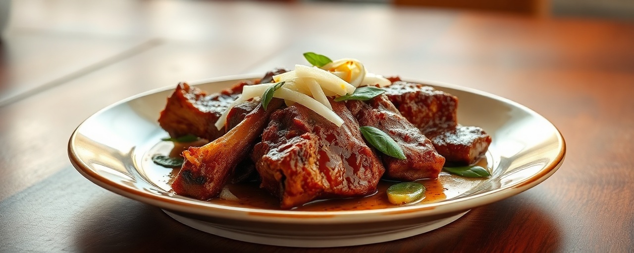 Sri Lankan Cinnamon Coconut Poached Short Rib