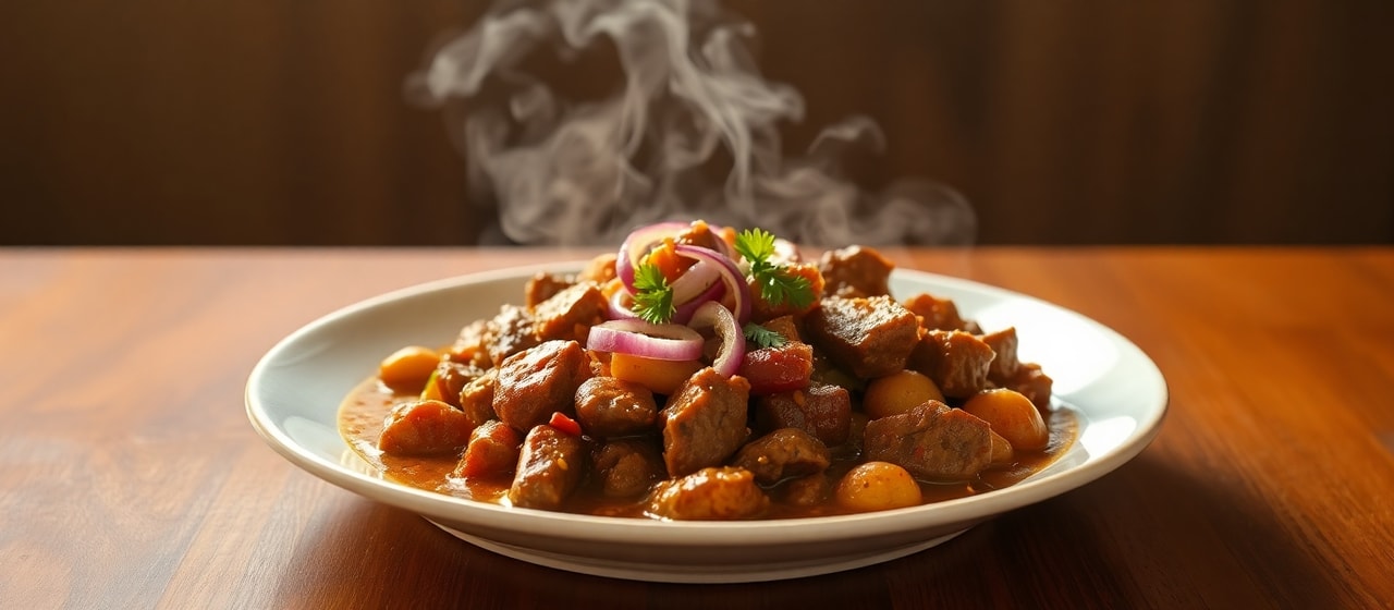 Sri Lankan Slow-Cooked Kalu Pol Beef Curry
