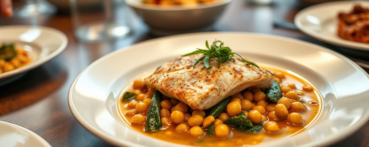 Steamed Snapper with Caribbean Chickpea Medley