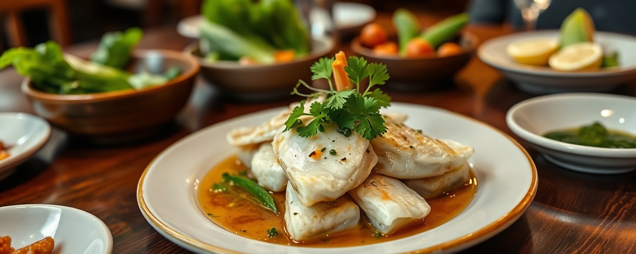 Steamed Snapper with Galangal-Lime Dressing