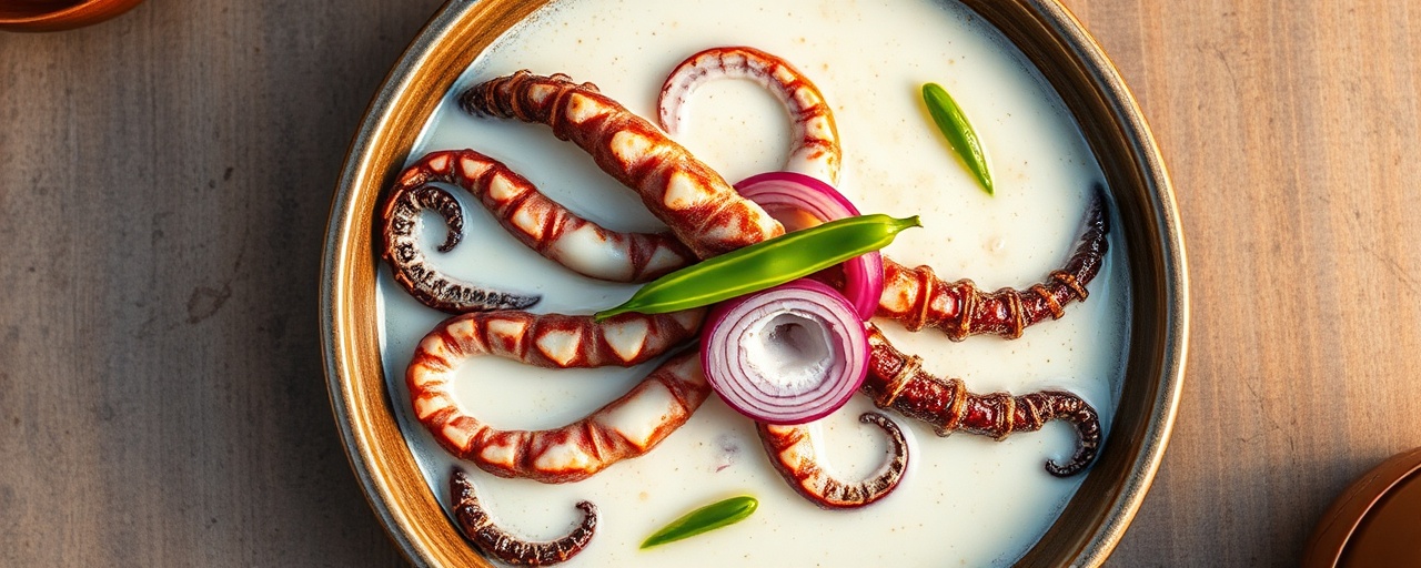 Steamed Sri Lankan Octopus with Coconut Infusion