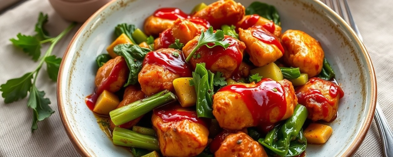 Sumac-Kissed Gochujang Chicken Stir-Fry with Bok Choy