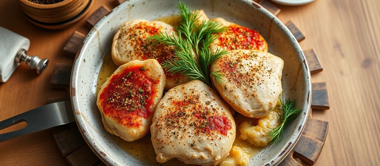 Sumakhovaya Kuritsa po-Russki s Gryazkoy Zelenyu (Russian Sumac Chicken with Herbs)