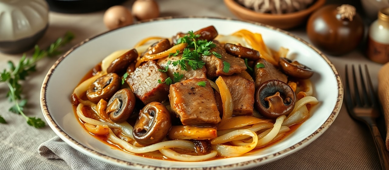 Szybki Wieprzowy Stir-fry z Miso i Kapustą