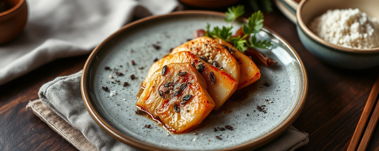 Tamarind and Soy Cured Mackerel with Shiso-Sesame Crust