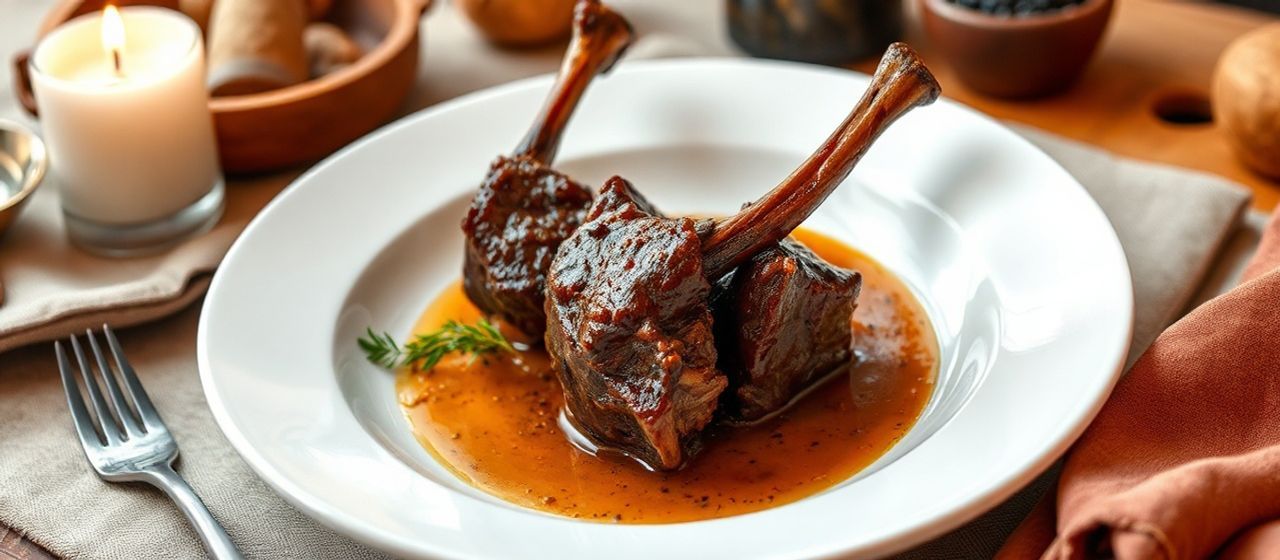 Tamarind Braised Lamb Shanks (Lahm Bel Tamarind)