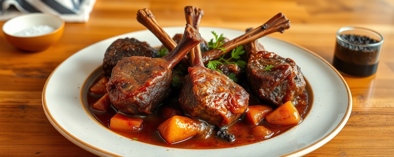 Tamarind Braised Lamb Shanks (Lahm Bel Tamarind)
