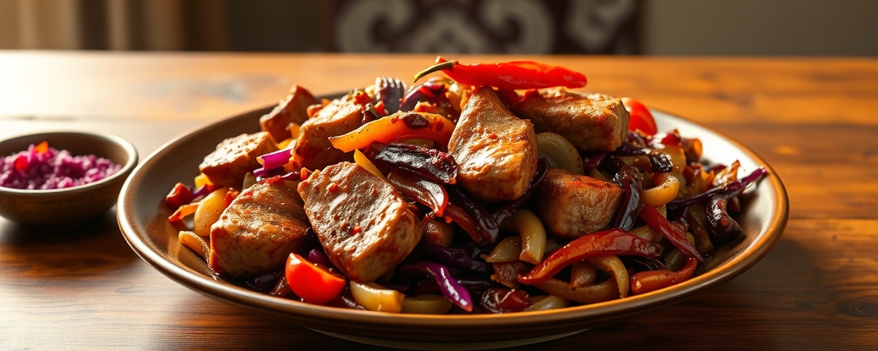 Tamarind Glazed Czech Pork Stir-fry