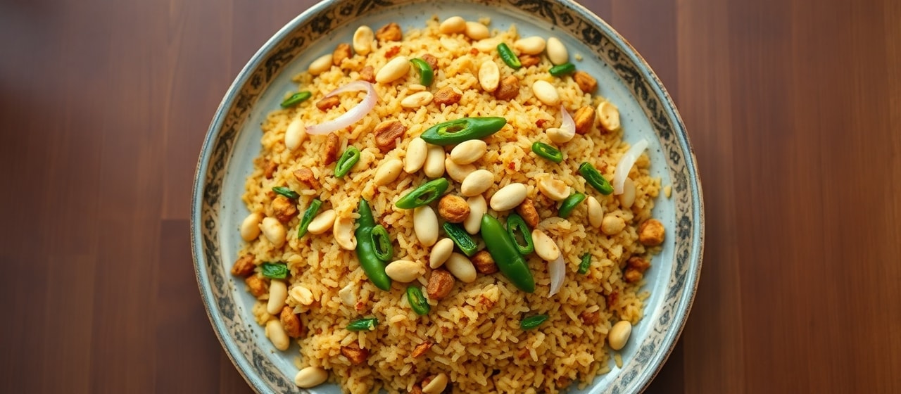 Tamarind Peanut Poha