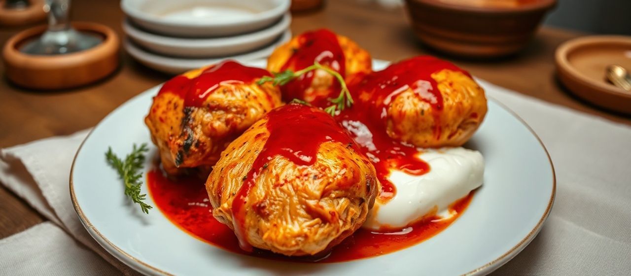 Tandoor-Baked Hungarian Paprika Chicken with Harissa Glaze