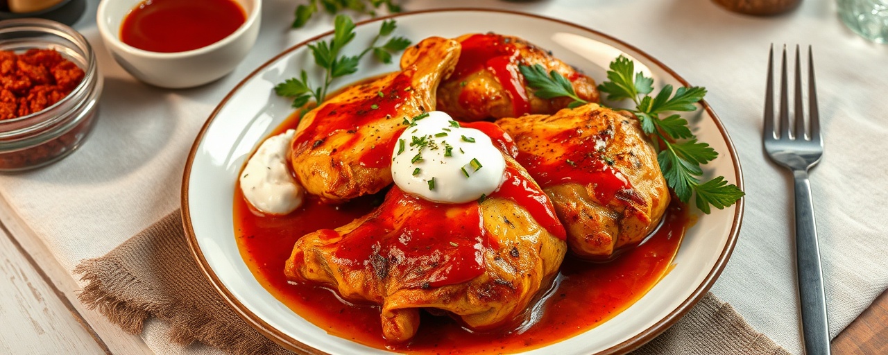 Tandoor-Baked Hungarian Paprika Chicken with Harissa Glaze