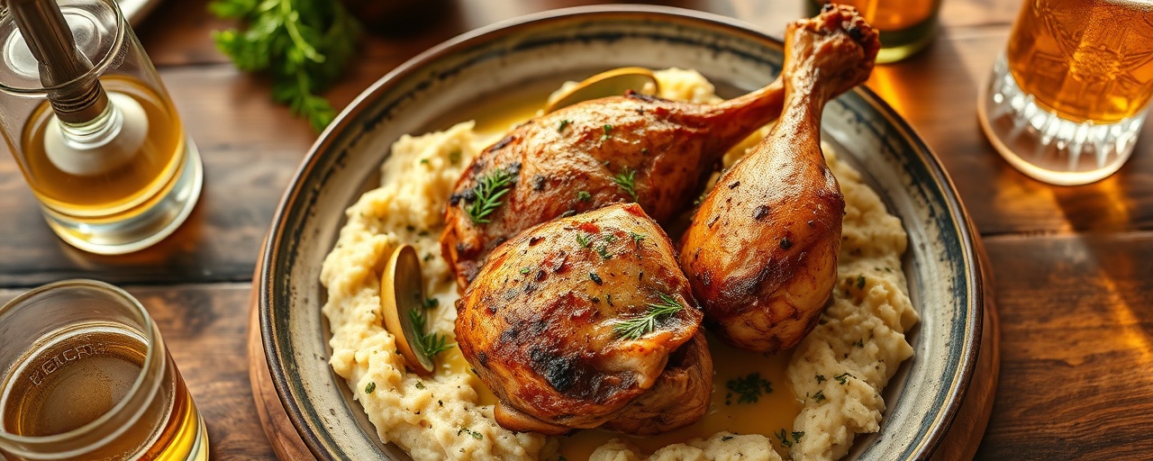 Tandoor Pečené Kuře s Černým Česnekem a Kořenovou Zeleninou