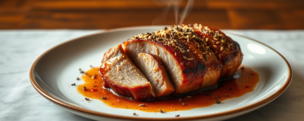 Tandoor-Smoked Nordic Pork Loin with Apple-Chipotle Glaze