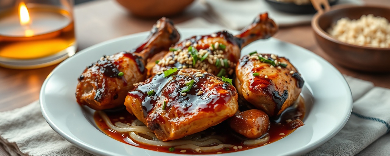 Tandoor-Style Chinese Five-Spice Chicken with Sesame Glaze