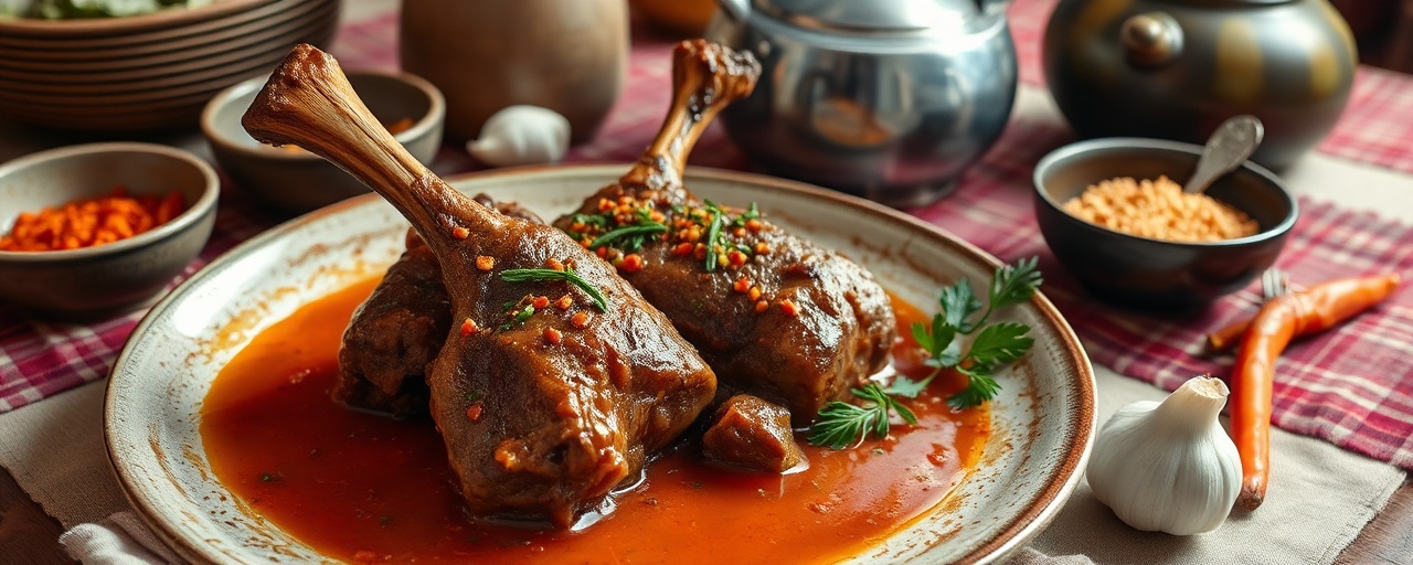 Tandoor-Style Hungarian Paprika Lamb Shanks