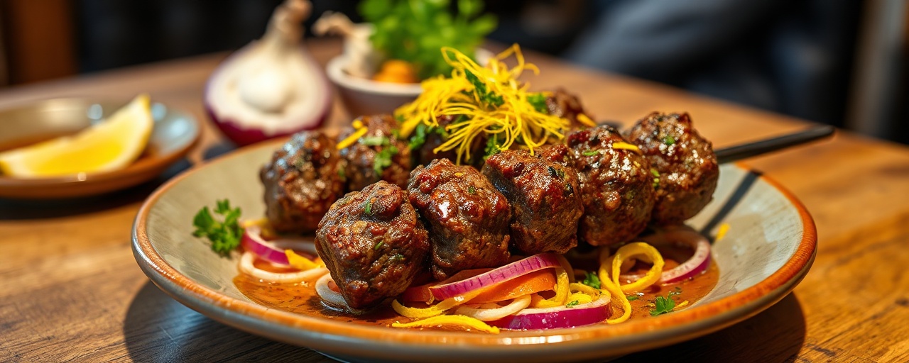 Tandoor-Style Saffron Lamb Seekh Kebabs