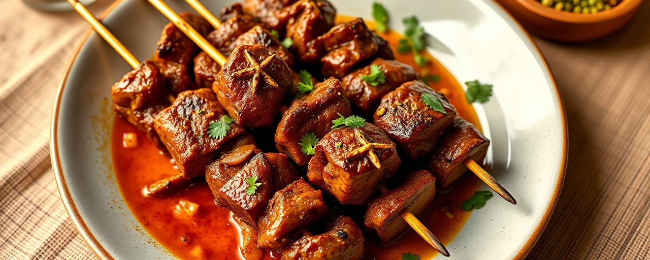 Tandoori Star Anise Lankan Lamb Skewers
