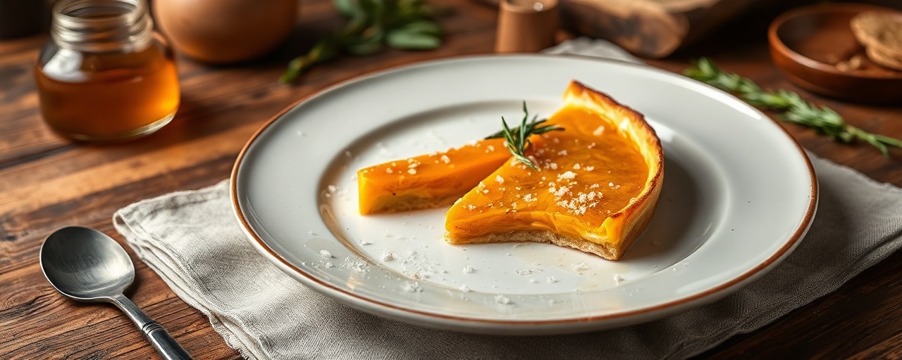 Tarta de Zapallo Curado con Romero y Miel