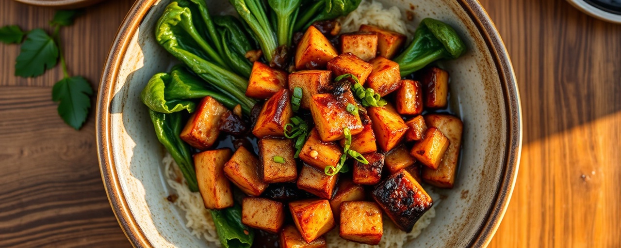 Tea-Smoked Tempeh with Bok Choy