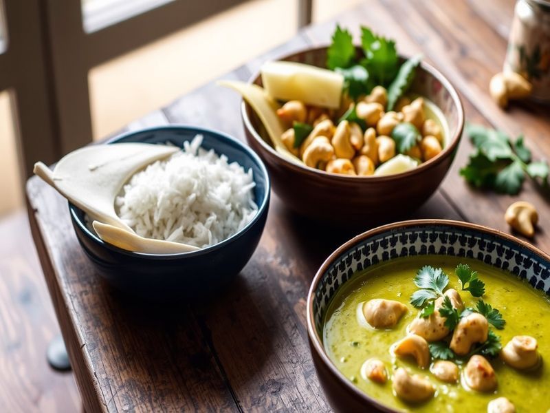 Thai Green Curry with Tofu and Cashews