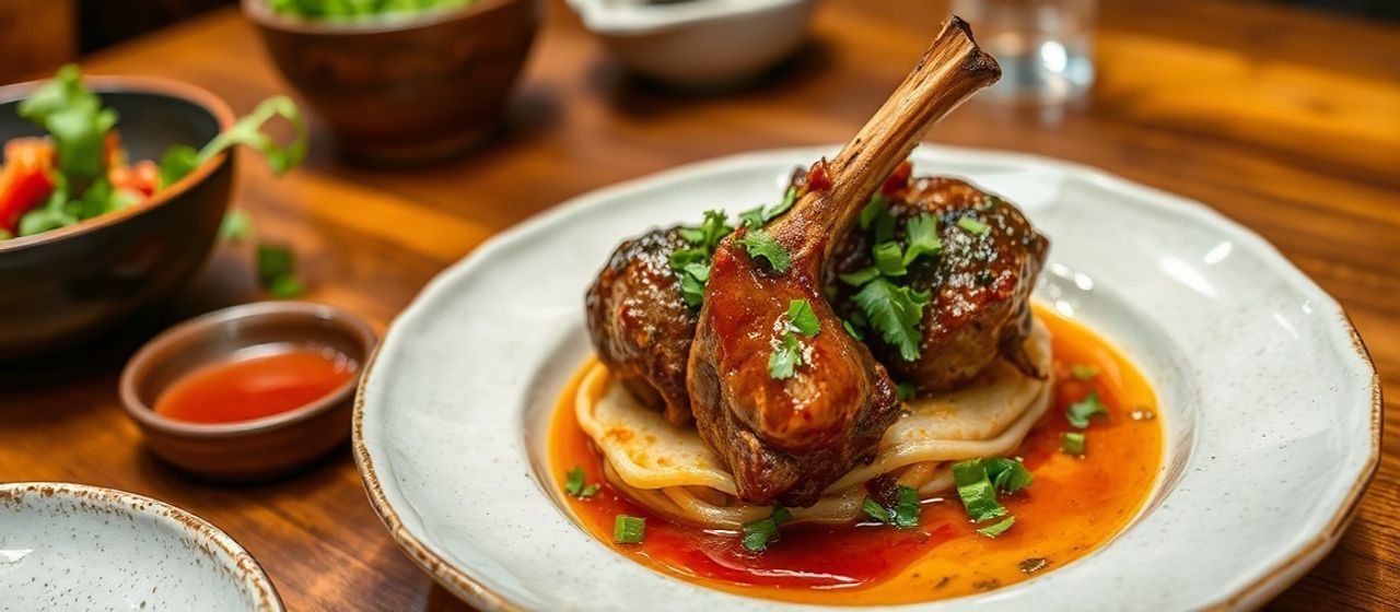 Thai Sous-Vide Lamb Shank with Coconut-Chili Glaze