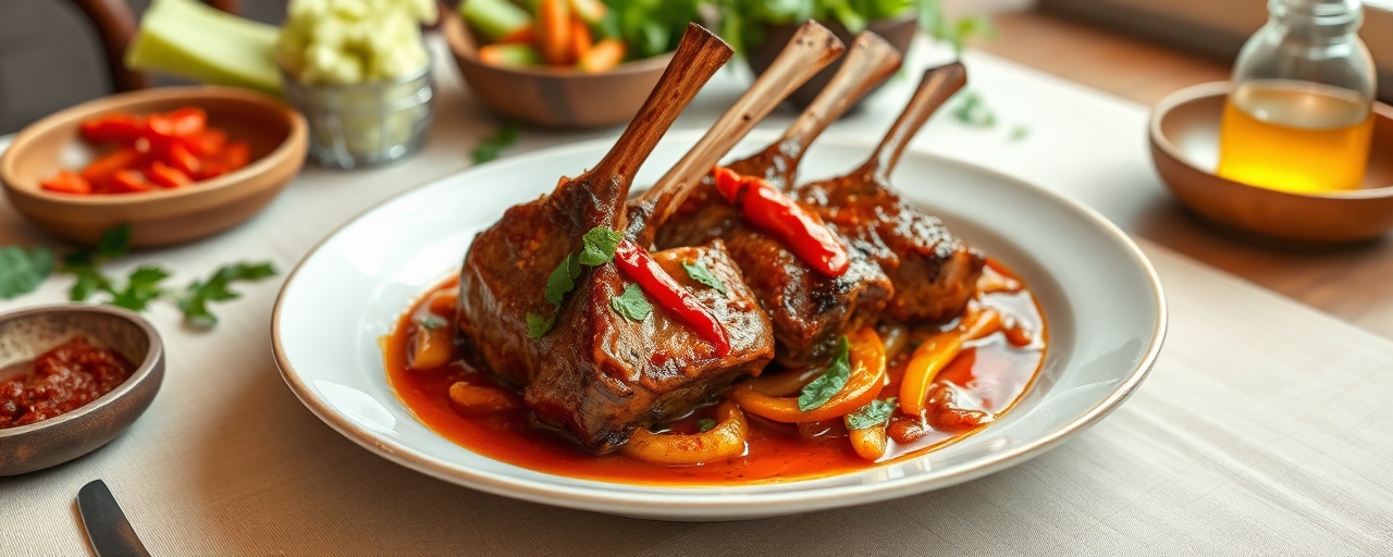 Thai Sous-Vide Lamb Shank with Coconut-Chili Glaze