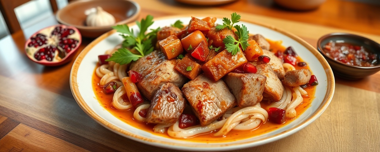 Thịt Kho Lựu Hồi (Braised Pork Belly with Pomegranate and Star Anise)