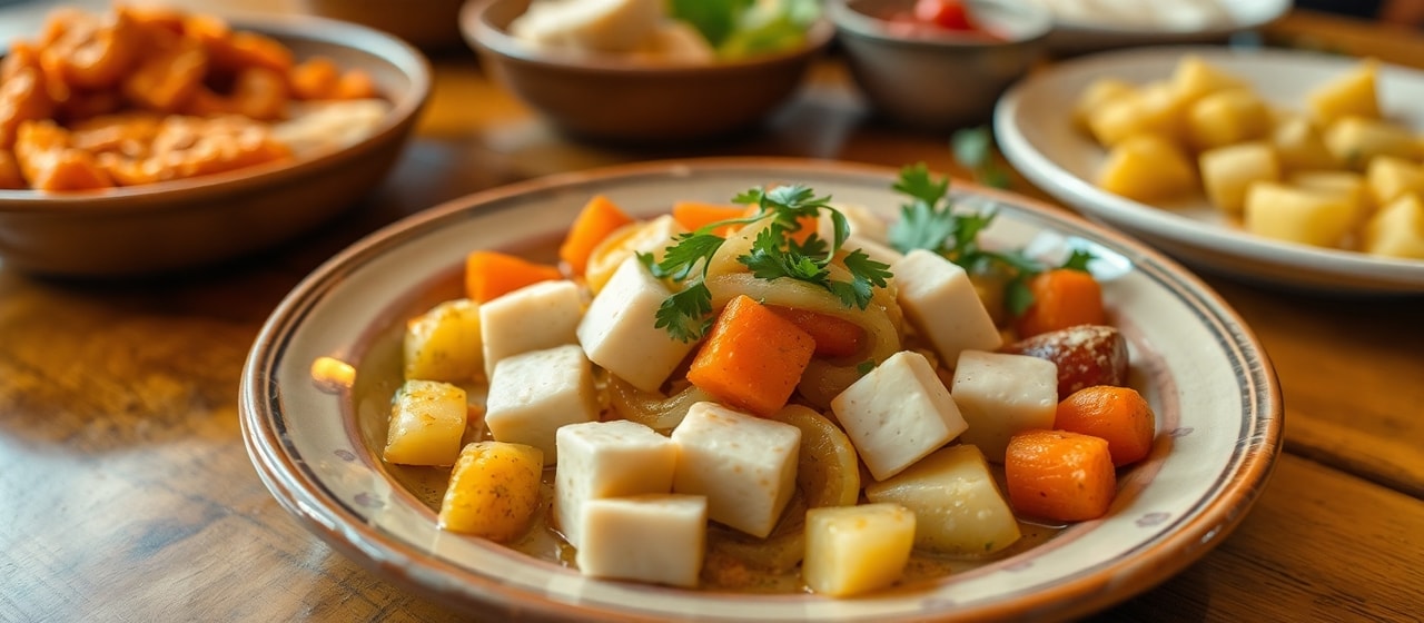 Tofu and Vegetable Dimlama